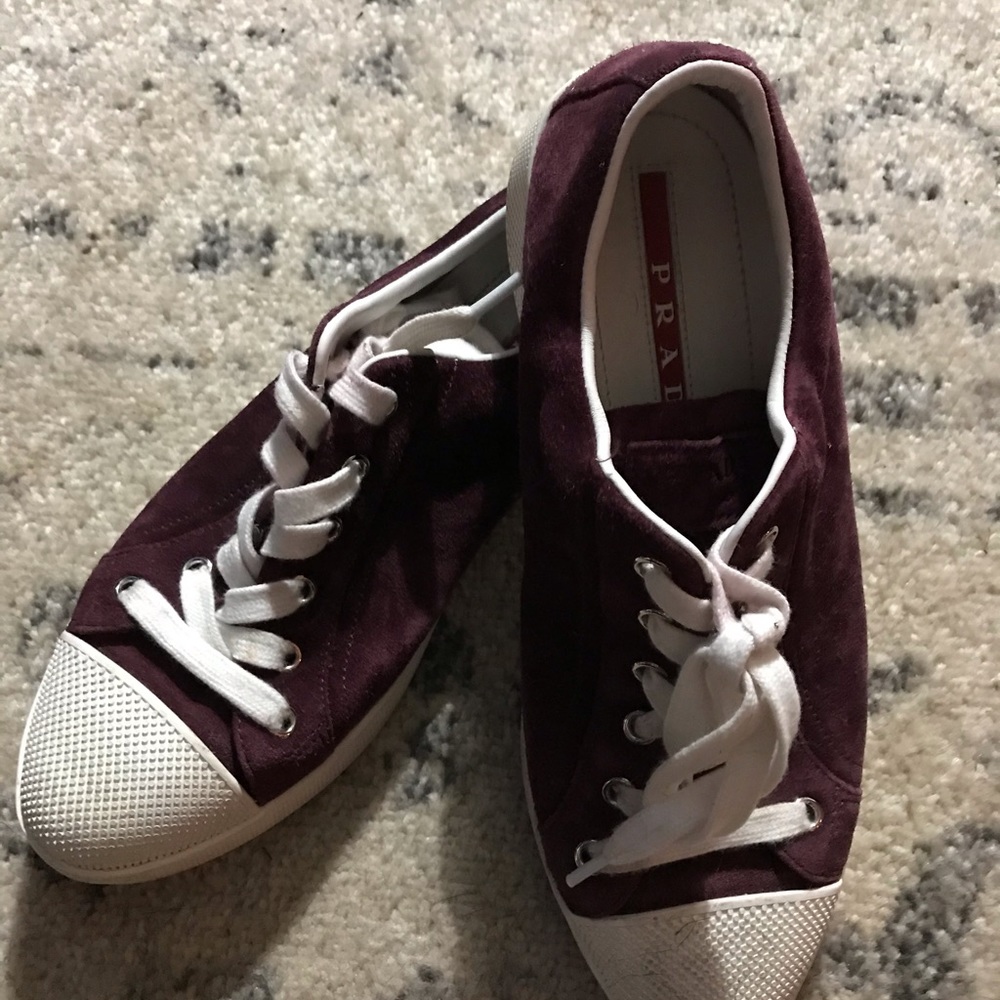 Prada Velvet Sneakers